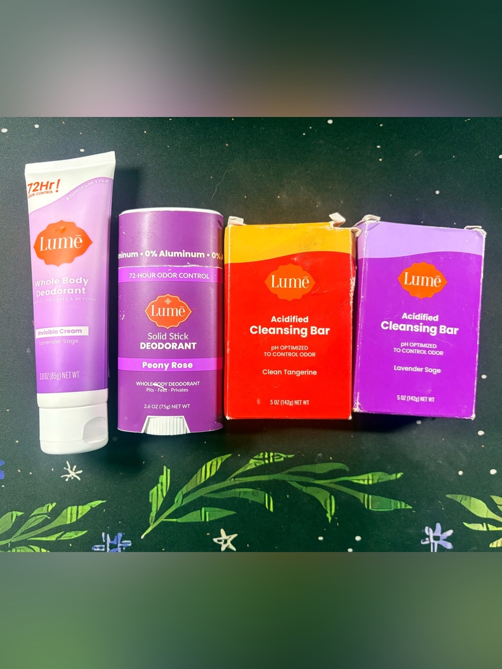 x4 Lume Smooth Solid & Cream Whole Body Deodorant + Acidified Cleansing Bar